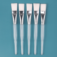 小刷子软毛涂抹脸部水疗美容院用品化妆调泥膜棒面膜碗套装 透明杆面膜刷(5支)