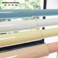 烤漆全弹簧伸缩杆免打孔浴杆直杆晾衣杆门帘杆窗帘杆 0.60-1m白色