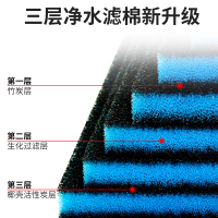 鱼缸过滤棉超级净水高密度净化魔毯加厚生化棉过滤材料活性炭海绵 活性炭净化棉（50cm*11cm*2cm）1片