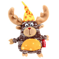 狗狗玩具球发声玩具毛绒玩具橡胶磨牙耐咬宠物玩具互动 马鹿玩偶