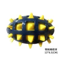 狗狗拔河玩具宠物耐咬磨牙狗咬自己玩吸盘互动拉扯拉力解闷漏食球 磨牙发声橄榄球-黄色