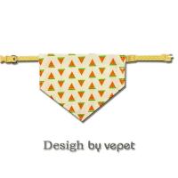 宠物狗狗猫咪口水巾三角巾小中大型犬金毛项圈柴犬围巾围兜围脖 小西瓜+项圈 XS-超小型