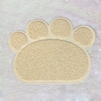 猫碗保护颈椎の预防黑下巴斜口碗加菲扁脸猫任意度宠物防滑蛋壳碗 爪印餐垫 出口日本