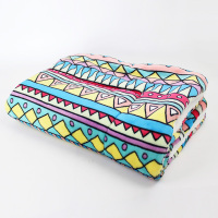 狗狗被子冬厚睡垫猫垫子秋冬款保暖宠物垫毛毯棉垫地垫猫毯子耐咬 羊羔绒民族风 S:50*30cm(材质软尺寸有少许误差 介