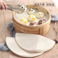 不粘家用纯棉圆形蒸笼垫包子蒸布屉垫蒸笼布蒸馍馒头垫布过滤布 圆形直径[26]厘米(5片装)