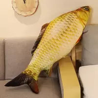 3d仿真鲫鱼毛绒玩具鲤鱼抱枕公仔靠垫逗猫玩偶草鱼小丑鱼搞怪娃娃 鲫鱼 40厘米