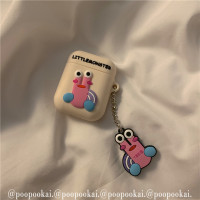 ins韩国趣味蜗牛蘑菇适用苹果airpods1/2代无线耳机保护套pro/3软 米色蜗牛 airpods1/2