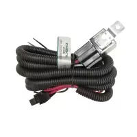 汽车喇叭12v蜗牛喇叭盆型电喇叭改装线通用 12v喇叭继电器线束 双喇叭 通用