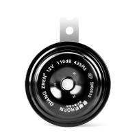 摩托车蜗牛喇叭12v超响高音防水汽车电动车改装配件喇叭通用 黑色 12V高音喇叭一个