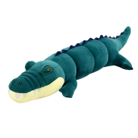 鳄鱼毛绒玩具可爱公仔玩偶超大号睡觉抱枕儿童布娃娃男孩生日礼物 墨绿 80厘米