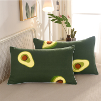 一对装]学生枕头宿舍寝室单人成人护颈椎可爱卡通枕头枕芯送枕套 小牛油果(1枕芯1枕套)