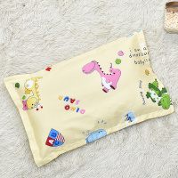 纯棉儿童卡通枕头幼儿园午睡枕头3-6-10岁棉枕芯全棉枕套可拆洗 黄色恐龙棉枕芯加枕套 30*50