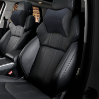 汽车头枕车用靠枕座椅枕头车载汽车用品护颈枕记忆棉车枕车内腰靠 小头枕(典雅黑)一个