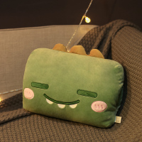 抱枕女生睡觉桌上午睡枕午休睡觉小枕头可爱教室趴睡枕学生趴趴枕 绿恐龙 暖手不小 午睡正好