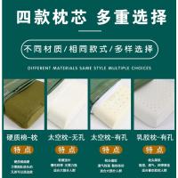 军绿色枕头单人宿舍乳胶枕头套枕头橄榄绿硬质棉枕套护颈枕 蓝色[枕套]