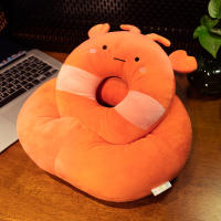 办公室午睡神器抱枕女生趴着睡觉午休趴趴小枕头小号学生桌子上夏 桔色龙虾 单独抱枕36x27厘米,无毯子