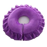 美容院专用趴趴枕 护脸垫U型枕趴枕美体床罩洞枕按摩枕头脚枕拆洗 紫色[珍珠棉芯+短毛绒面]趴枕