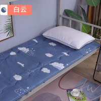 大学生宿舍床垫0.9x2.0单人上下铺冬天加厚4cm超厚木板软床垫硬板 白云[透气可折叠] 60*110cm