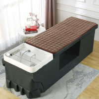 洗头床垫子加绒加厚保暖冬天防滑美容美发廊通用泰式洗头床床垫褥 咖啡 牛奶绒洗头床垫 50cmx90cm(半躺式洗头床用)