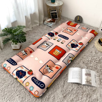 加厚学生宿舍床垫榻榻米儿童单人床垫子午睡冬夏两用上下铺可折叠 孔雀蓝 奶油小生[可折叠 婴儿床0.6-1.1米很小