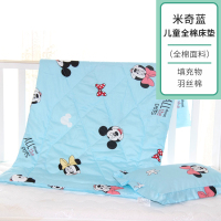 儿童幼儿园床垫垫子午睡宝宝婴儿床褥子纯棉垫被铺被小床垫卡通 纯棉面料--米奇蓝色 55x100cm(1.5cm厚)