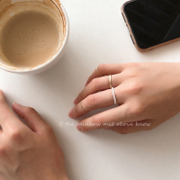 贝珠哑光四件套食指戒指女时尚个性ins潮小众设计简约冷淡风指环 贝珠哑光四件套