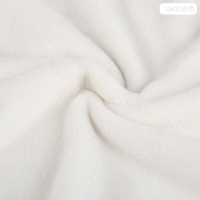 1.8米宽加厚双面法莱绒小毛绒床上四件套布料毛绒睡衣布料 乳白色 半米价