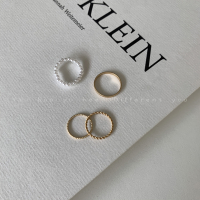 珍珠戒指女四件套套装组合ins潮个性时尚小众轻奢设计食指尾戒 闭口戒四件套