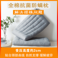 低枕头薄枕单人护颈椎助睡眠家用小枕芯一对儿童双人矮薄学生男 婴童枕:[30x50cm]灰色(睡下高度 2cm)单只装