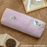 全棉老粗布全荞麦壳皮硬枕芯护颈椎儿童枕头单人家用枕芯大人乔麦 花姿溢彩