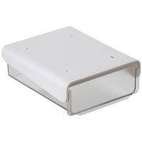 桌下抽屉式收纳盒子办公室办公桌面储物盒宿舍文具杂物整理置物架 透白