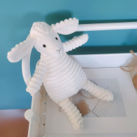 网红猪毛绒玩具小羊公仔可爱丑萌玩偶床上布娃娃儿童睡觉抱枕女孩 白羊 小号全长24cm