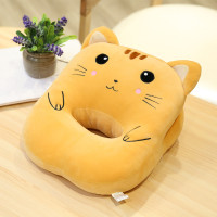 午休枕头午睡枕抱枕小学生儿童趴趴枕办公室睡觉神器趴着桌子睡枕 猫咪 [送收纳袋+眼罩]35x30x18cm(不含毯子)