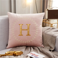 ins北欧风字母沙发抱枕靠垫客厅抱枕套45x45大号飘窗靠背床头腰枕 公主粉 45x45cm单枕套[不含芯]