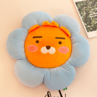可爱靠垫办公室腰靠沙发抱枕汽车腰枕椅子护腰少女心靠枕靠背床头 蓝色-狮子 [活动抢]40cm(每日限100个)