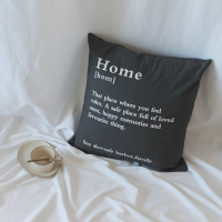 北欧ins抱枕黑白现代简约抱枕沙发抱枕靠枕靠垫纯色抱枕套不含芯 HOME 深灰 45x45cm(仅枕套不含芯)