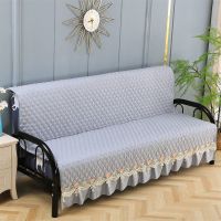 折叠沙发套罩垫四季通用防滑坐垫全包沙发床垫出租屋 纯色-灰色 45*45cm抱枕套(不含芯)