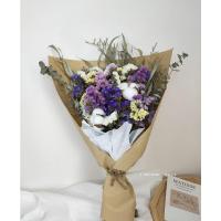 悦夏小清新干花花束野餐拍照小花束棉花玫瑰简约北欧装饰客厅摆件 勿忘我+棉花款 颜色偏暗 干花包