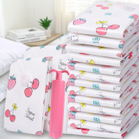 真空压缩袋衣物被子收纳袋羽绒服收纳神器中号衣服收缩袋家用小号 白色 大号(100*80cm)