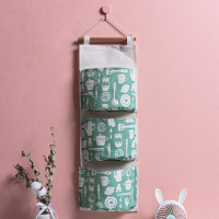 大学生宿舍好物寝室挂篮住校各种收纳神器上铺空间大师床上置物架 3兜挂袋-绿餐具