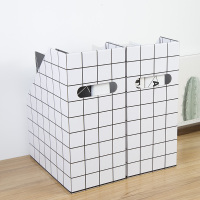 书立文件夹收纳盒办公桌书本收纳资料桌面文件框学生宿舍神器 白色 大号 2个装