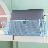 办公室桌面悬挂收纳架床边挂篮大学生宿舍神器寝室上铺床头置物架 天空蓝 不带挂钩