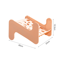 简易多层鞋架省空间放鞋子神器门口后鞋托鞋柜宿舍小型号窄款转角 粉橙 单个装