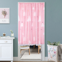 窗帘布2019新款卧室遮光魔术贴布料清仓处理窗纱纱帘儿童房网红纱 梦幻森林[帘纱一体] 宽100*高100cm[单片]