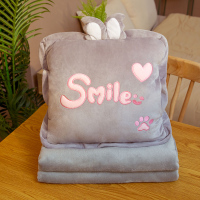 办公室女生睡觉暖手抱枕被子两用靠垫汽车内靠枕三合一午睡毯神器 yjf考拉三合一 抱枕40厘米[不含毯子]