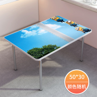 笔记本电脑桌床上折叠桌懒人小桌子卧室坐地学生宿舍家用学习书桌 [点点关注]卡通50镀锌腿[随机]