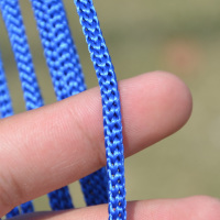 户外尼龙绳吊床 9股加粗网状便携式休闲吊床单人室内棉绳吊床 9股加粗尼龙军绿+绑绳