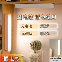 USB灯小台灯护眼书桌大学生学习专用led充电床头寝室宿舍吸附管usb长条阅读灯管充电夜灯地摊应急车内 直插款26CM[