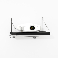 投影仪支架免打孔床头壁挂置物架放置台墙壁托架托盘架子墙上挂架 黑色30*15