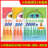小学英语语法训练2000题 基础+提高版+进阶版全3册 适用于三四五六年级学生使用 练习书习题册语法大全 提高英语能力